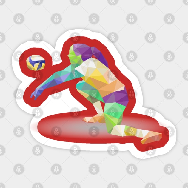 Volleyball Player Sticker by Mako Design 